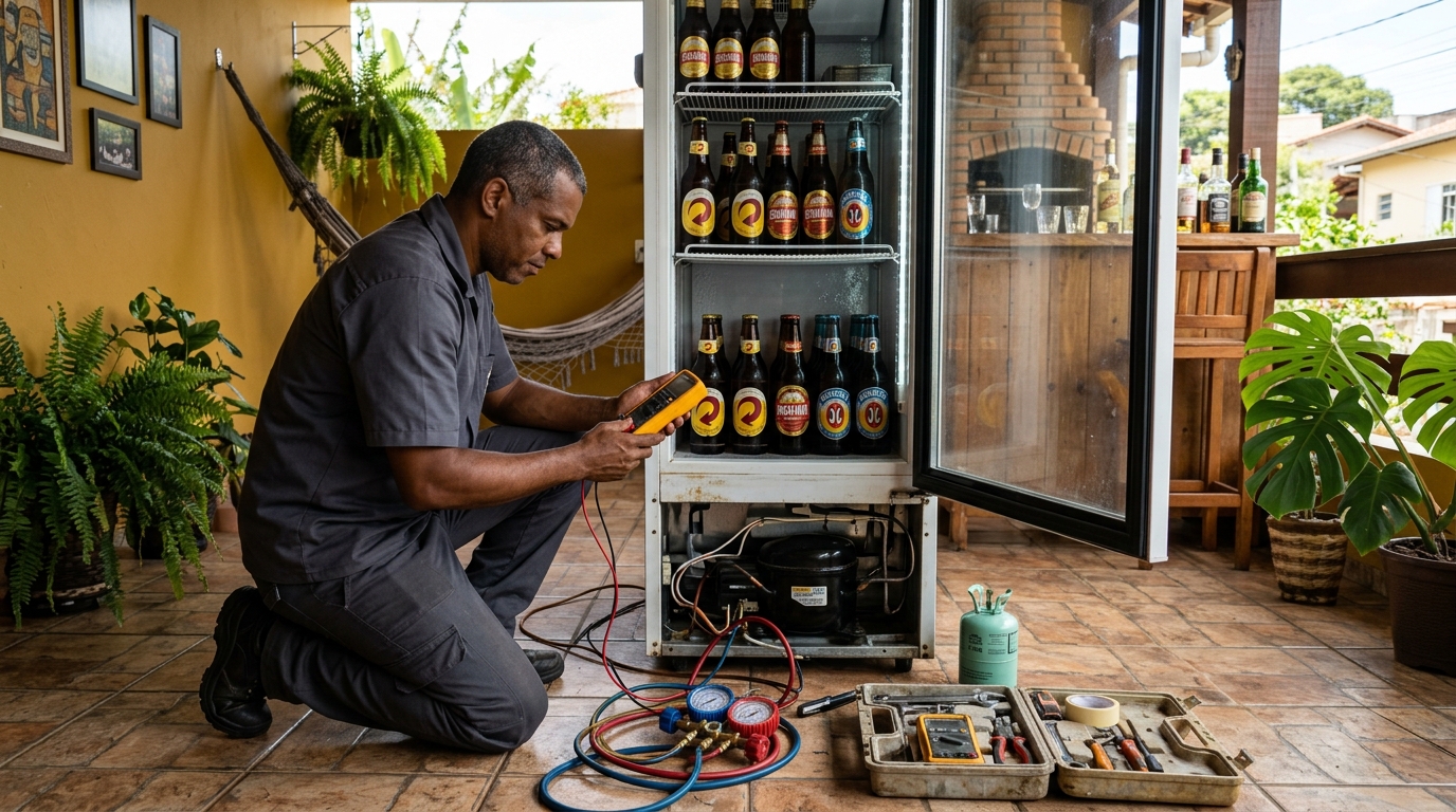 Manutenção da placa eletrônica de cervejeira no Japiim, Manaus‑AM